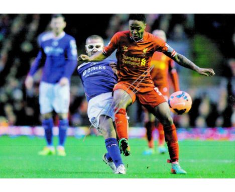 Raheem Sterling signed Liverpool 12x8 colour photo. Raheem Shaquille Sterling MBE (born 8 December 1994) is an English profes