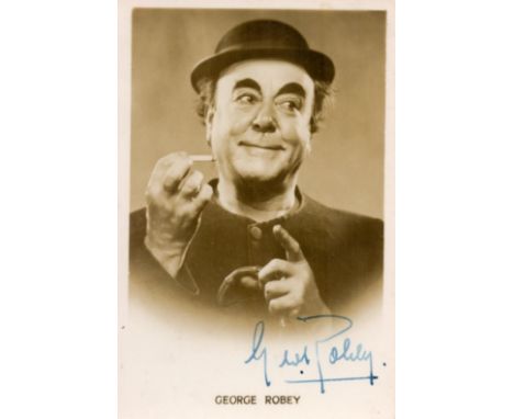 George Robey signed 4x3 vintage sepia photo. Sir George Edward Wade, CBE (20 September 1869 - 29 November 1954), known profes
