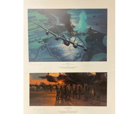 A Pair of Signed Anthony Saunders Prints colour Prints 26x20 Titled The Breach- Operation Chastise16/17 May 1943 and Final Br