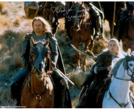Bruce Hopkins (Gamling) Handsigned 10x8 Colour Photo of the Character Gamling during a Lord Of The Rings Film. Fantastic Well