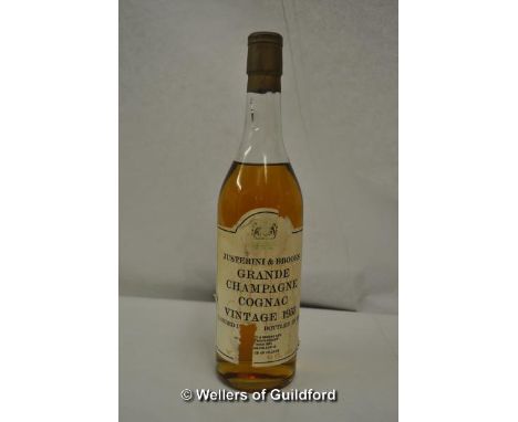 *Justerini & Brooks Grande Champagne Cognac, vintage 1953 (landed in 1954, bottled in 1973) 70 per cent proof, 24 fl oz (Lot 