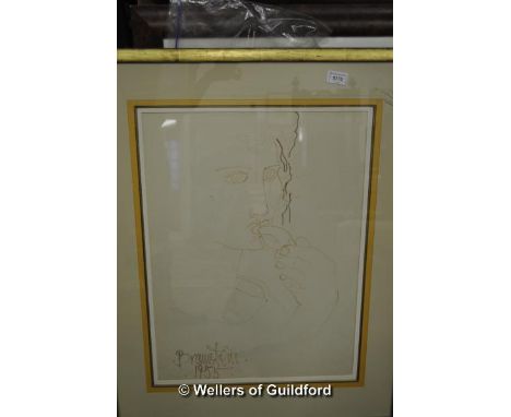 *Portrait print, signed Braunstein '55 (Lot subject to VAT)