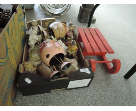 A selection of vintage figures and decorations including Leonardo Bichon Frise dog 
