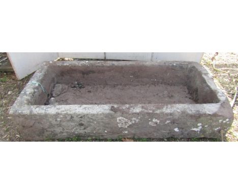 Natural stone trough 90 cm in length x 43 cm width x 18 cm height 