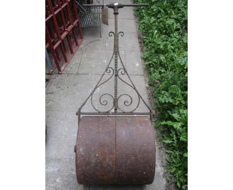 A late 19th century iron garden roller by Keyworth &amp; Co of Liverpool