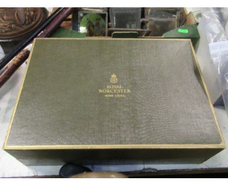 A boxed Royal Worcester coffee set in the Roanoke pattern&nbsp;