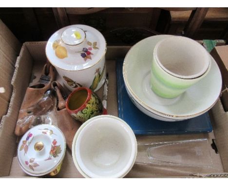 A box of sundries, to include Royal Worcester