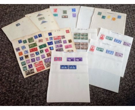Commonwealth stamp collection 14 loose album pages includes 6 Royal Visit 6 countries, GB 2 pages and South America 3 pages. 