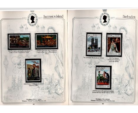 Omnibus issues 7/2/1977 silver jubilee stamp collection . 75 stamps and 1 miniature sheet. Covers 25 commonwealth countries. 