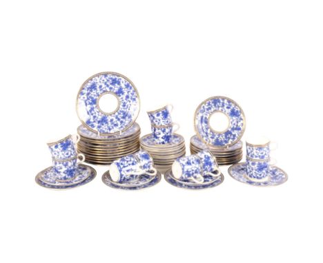 An Antique Coalport "Japanese Blossom" pattern part tea service, consisting of 10 teacups and various side plates and saucers