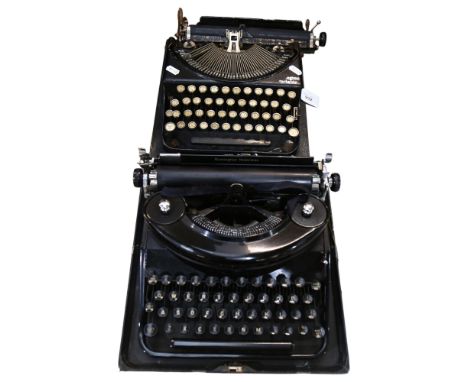 An early 20th century Remington portable typewriter, cased 