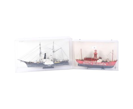 A hand-built model of the "Sphinx" A Pleasure Steamer, C1860, in an associated perspex case, and a hand-built model of the li