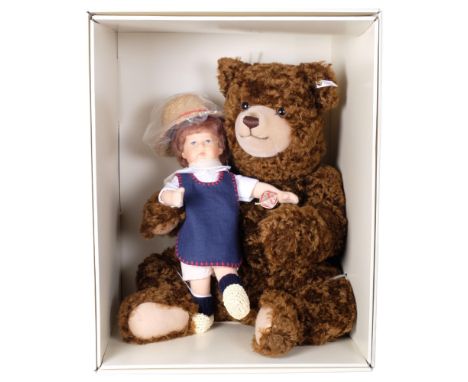 Cathe Kruse and Margaret Steiff Fritzl & Hein 200 Year Anniversary Cathe Kruse doll and teddy bear, limited edition set no. 0