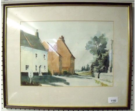 R Mathews - four watercolours of Norfolk including River Bure, Castor Camp, Hawes Green and St Faith's, 24 x 37cm approx 