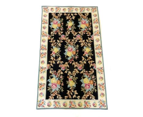 A floral tapestry rug or hanging, 87 x 155cm