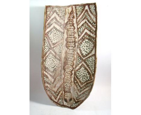 An aboriginal bark painting by 'Waigan' 58 x 27cm 