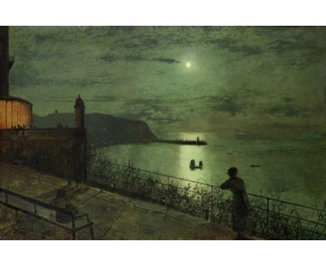 John Atkinson Grimshaw (British, 1836-1893)Scarborough from the seats near The Grand Hotel signed and dated 'Atkinson Grimsha