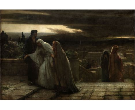 Herbert Gustave Schmalz (British, 1856-1935)The Return from Calvary signed 'Herbert Schmalz' (lower left)oil on canvas193 x 2