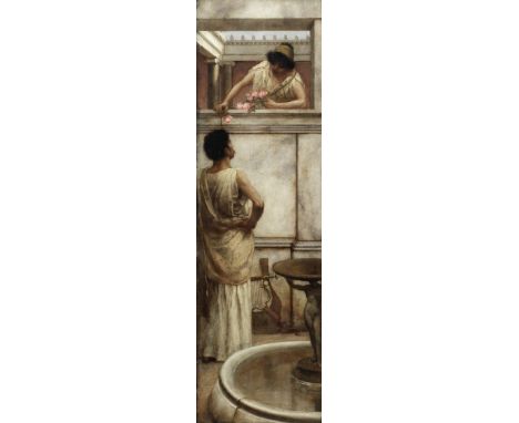 John William Godward, RBA (British, 1861-1922)After the serenade oil on panel41 x 12.5cm (16 1/8 x 4 15/16in).Footnotes:Liter