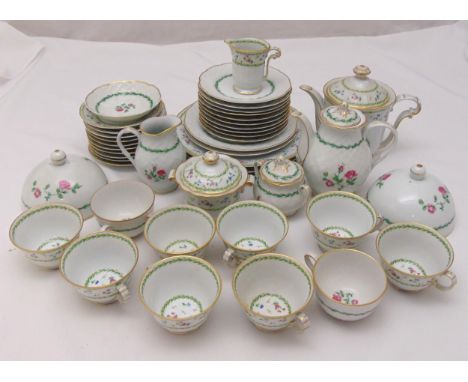 A quantity of Limoges Artois and Isabelle part tea and coffee service to include teapot, coffee pot, covered sugar bowl, crea