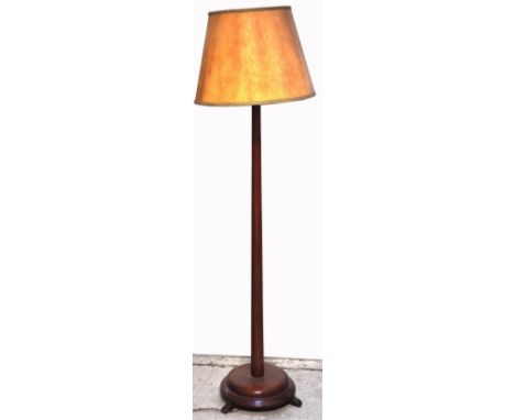A mahogany stained standard lamp, height approx 155cm.
