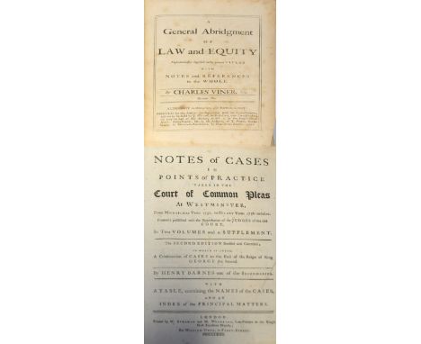 SALKELD, WILLIAM; "Reports of Cases Adjudged in the Courts Bench", two volumes bound as one published in the Savoy, 1731, VIN