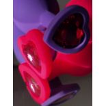 Two Rubber Gem Butt Plugs In Gift Bags - Colours May Vary