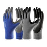 CoolJob 10 Pairs Work Gloves For Men Women, Nitrile Rubber Coated Garden Gloves With Non-slip Gri...