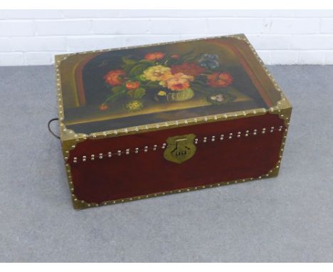 Floral patterned storage trunk, 