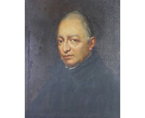 Father Paulus Oliva, a reproduction portrait oil on canvas, unsigned, in a gilt frame, 68 x 58cm 