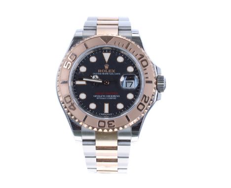 Rolex Oyster Perpetual Date Yacht-Master Everose and stainless steel gentleman's bracelet watch, ref. 116621, serial no. 298T