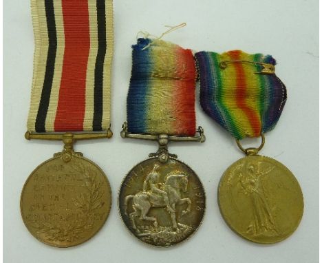 A pair of WWI medals and Faithful Service in the Special Constabulary Medal to 657 Cpl. R. Hastie