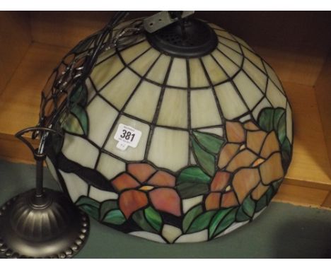 A large Tiffany style centre light fitting 