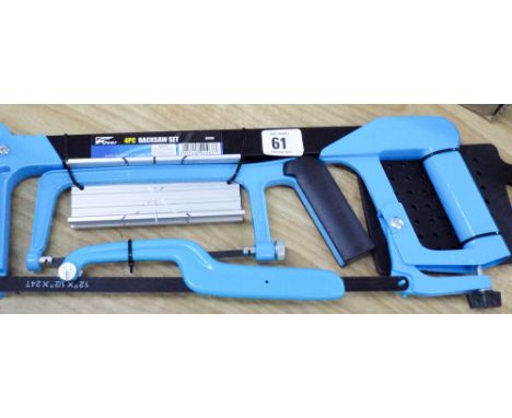 New 4 piece hacksaw set 