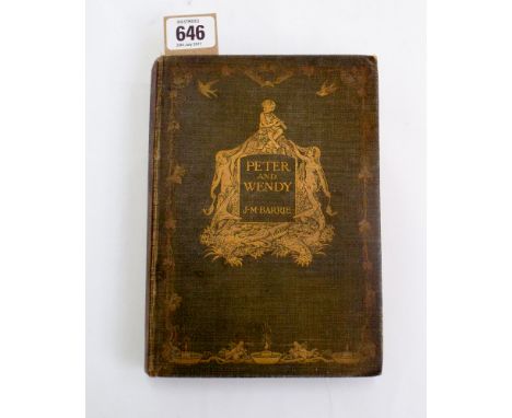 A First Edition copy of 'Peter & Wendy' by J M Barrie 