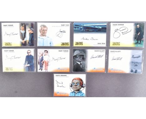 The Secret Service &amp; Supercar (Gerry Anderson) - Unstoppable Cards - a collection of x9 signed trading cards. Autographs 