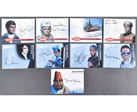 Gerry Anderson - Thunderbirds / Captain Scarlet / Stingray - a collection of x9 autographed Unstoppable Cards official tradin