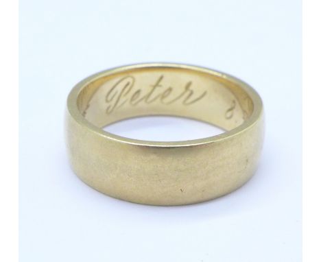 A 14ct gold ring, 6.1g, K