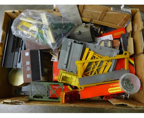 A collection of model rail buildings