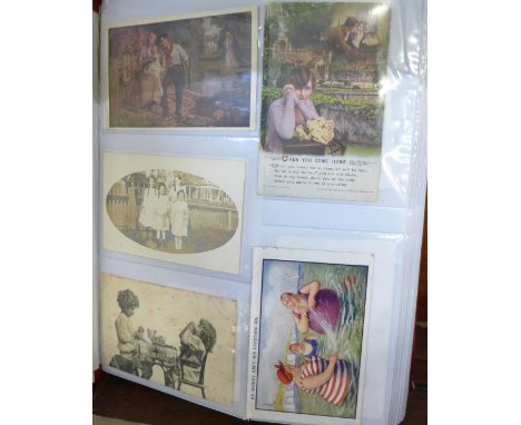 Approximately 165 pre WWII vintage postcards, approximately forty-eight modern postcards and a Buxton and District photo fold