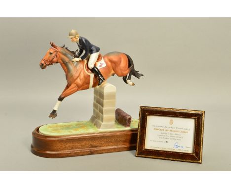 A ROYAL WORCESTER LIMITED EDITION FIGURE 'STROLLER AND MARION COAKES', modelled by Doris Lindner, certificate No.391/750, wit