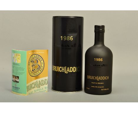 A BOTTLE OF BRUICHLADDICH 'BLACKER STILL' ISLAY SINGLE MALT SCOTCH WHISKY, aged 20 years, distilled in 1986 and bottled in 20