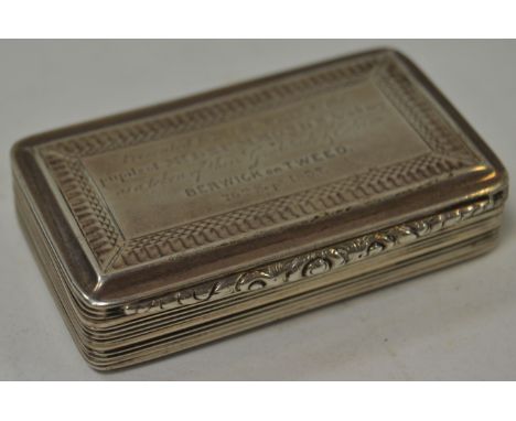A William IV silver snuff box, Birmingham 1836 , 61.1g
