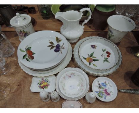 A selection of ceramics including Royal Worcester Evesham etc