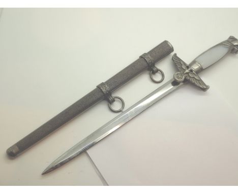 Reproduction German nazi WWII dagger with sheath and mother of pearl inset handle