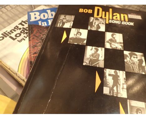 Bob Dylan first edition and further Dylan books Pink Floyd 90s prog rock Eric Clapton programme etc