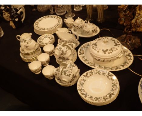 Wedgwood tea and dinner service with a similar Staffordshire part tea set