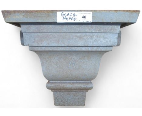 A 19th century cast iron Glasgow foundry rain hopper, 29cm high x 28cm wide x 22cm deep Condition Report:Available upon reque