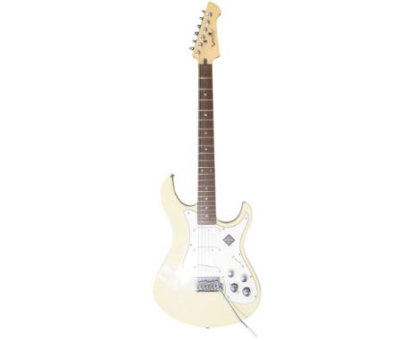 A Variax Standard Electric Guitar, in off-white, serial no. Y18050240, with a 22 fret board, three single-coil pickups, a wha