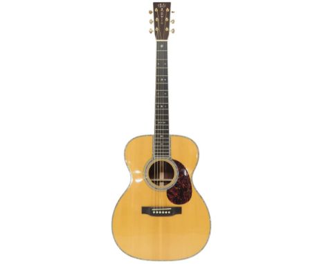MARTIN D-042 c.2008 00 body size. spruce top, ebony fingerboard with snowflake abalone inlays, serial no. 1436201, made in Na